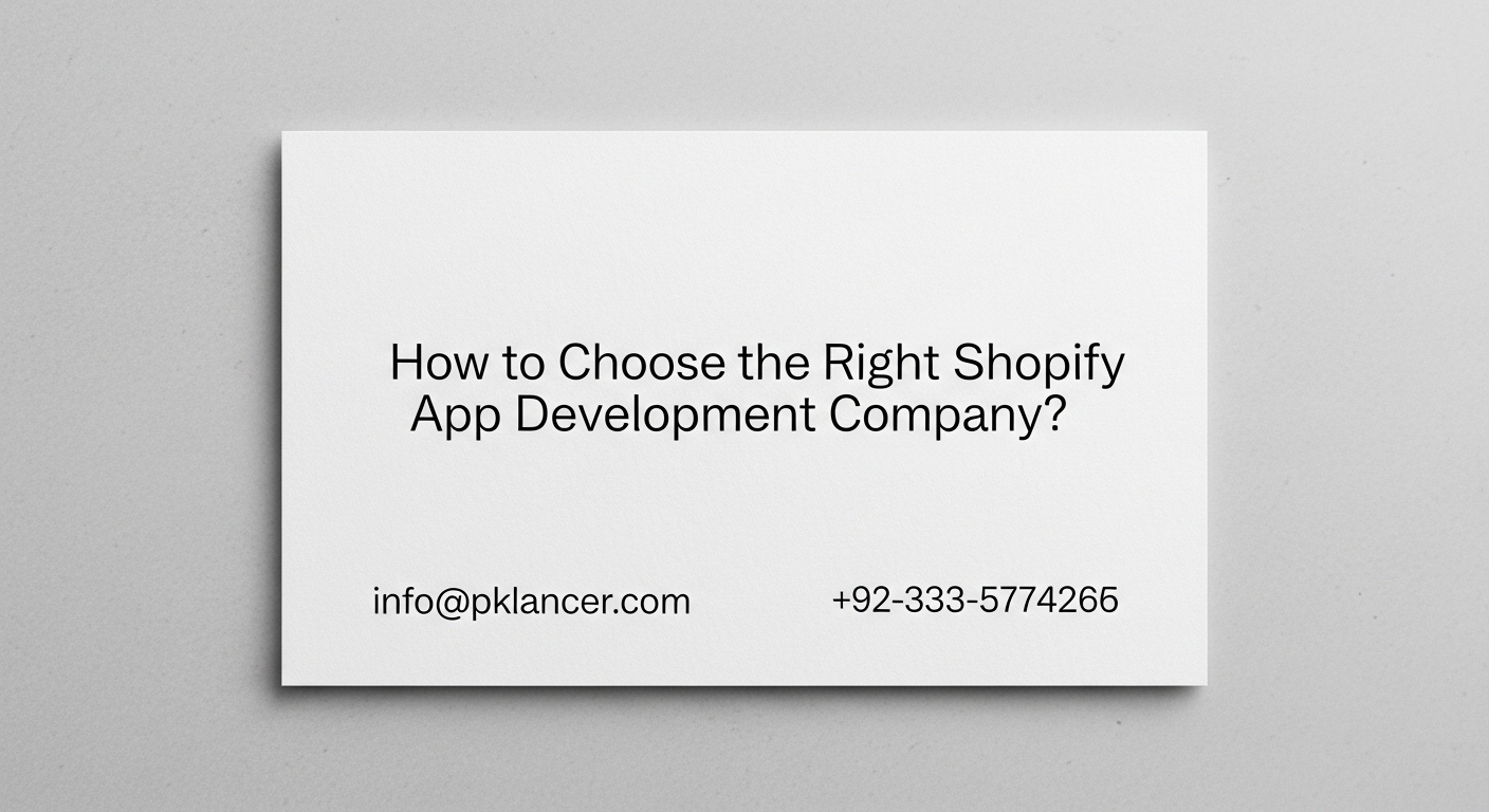 How to Choose the Right Shopify App Development Company?